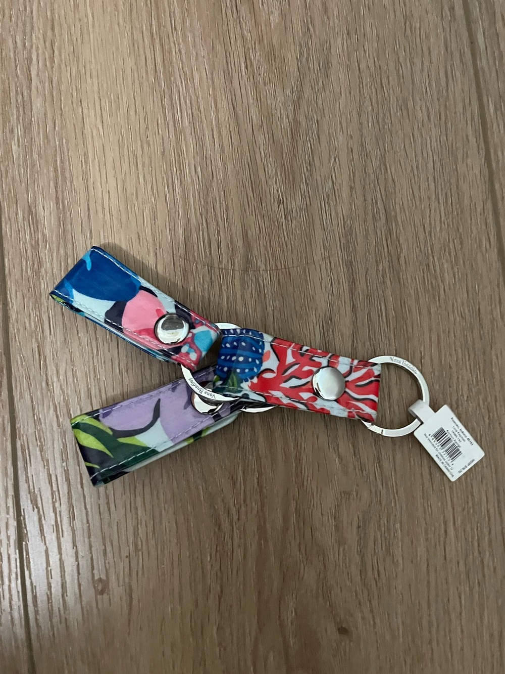 NWT Vera Bradley Floral Loop Keychain Set